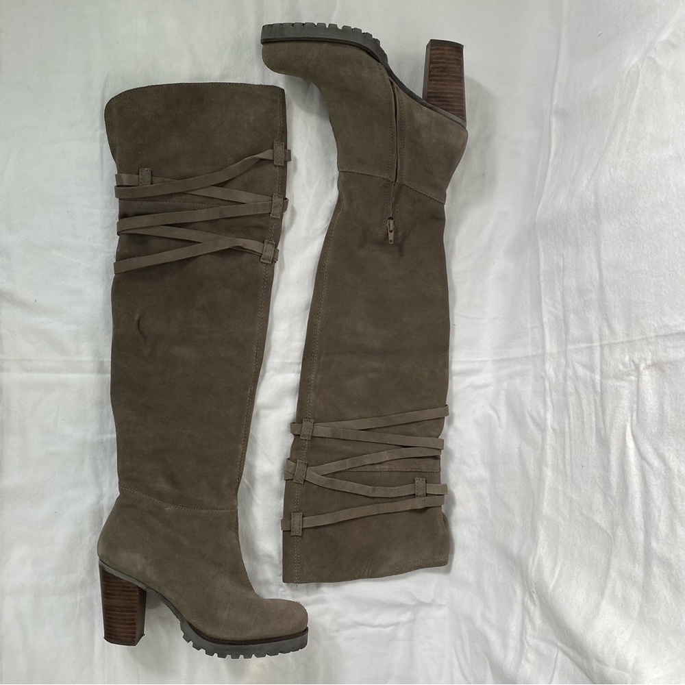 Apepazza "New Orleans" Suede Over-the-Knee Heeled Boot